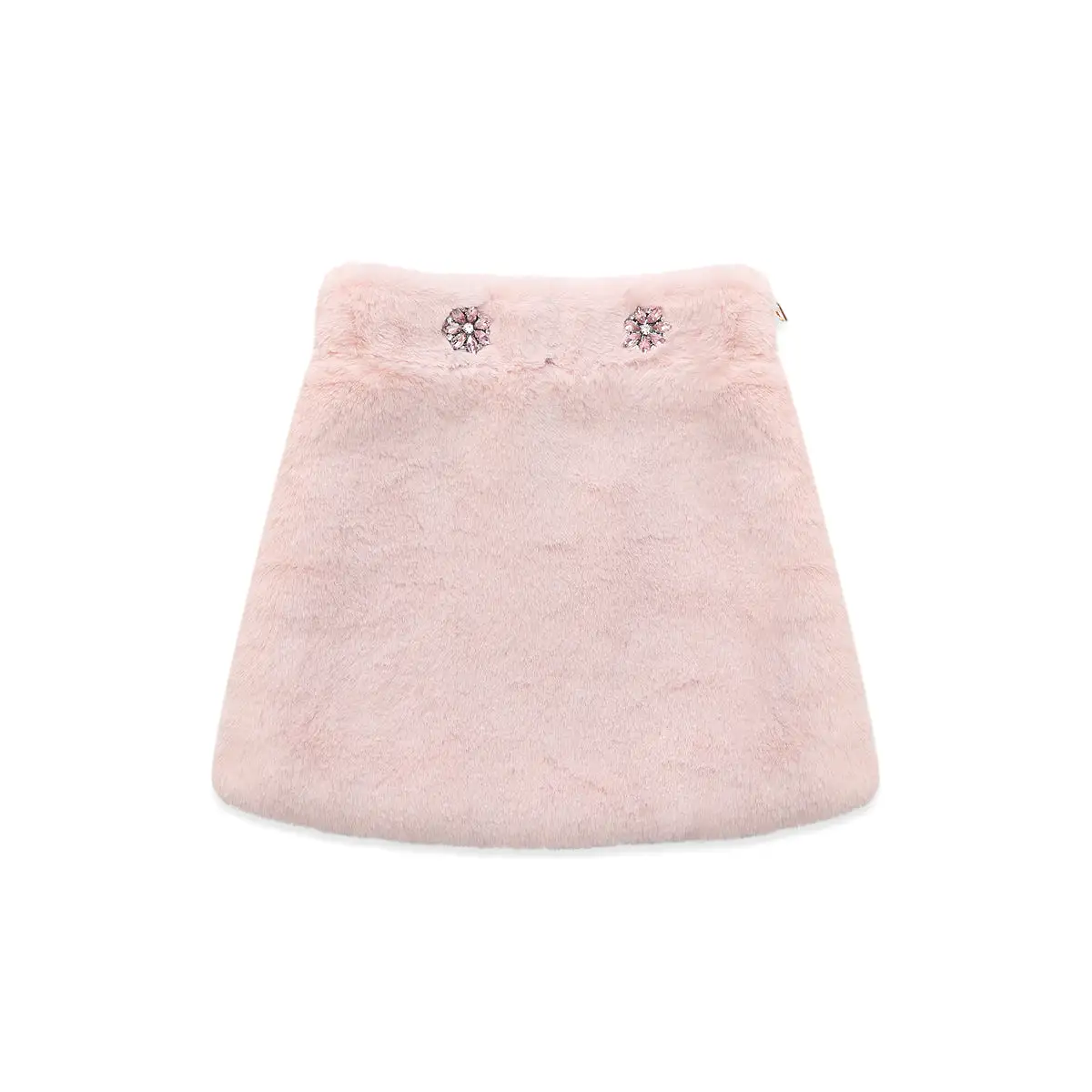 Nicole faux-fur Skirt pink