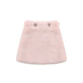 Nicole faux-fur Skirt pink