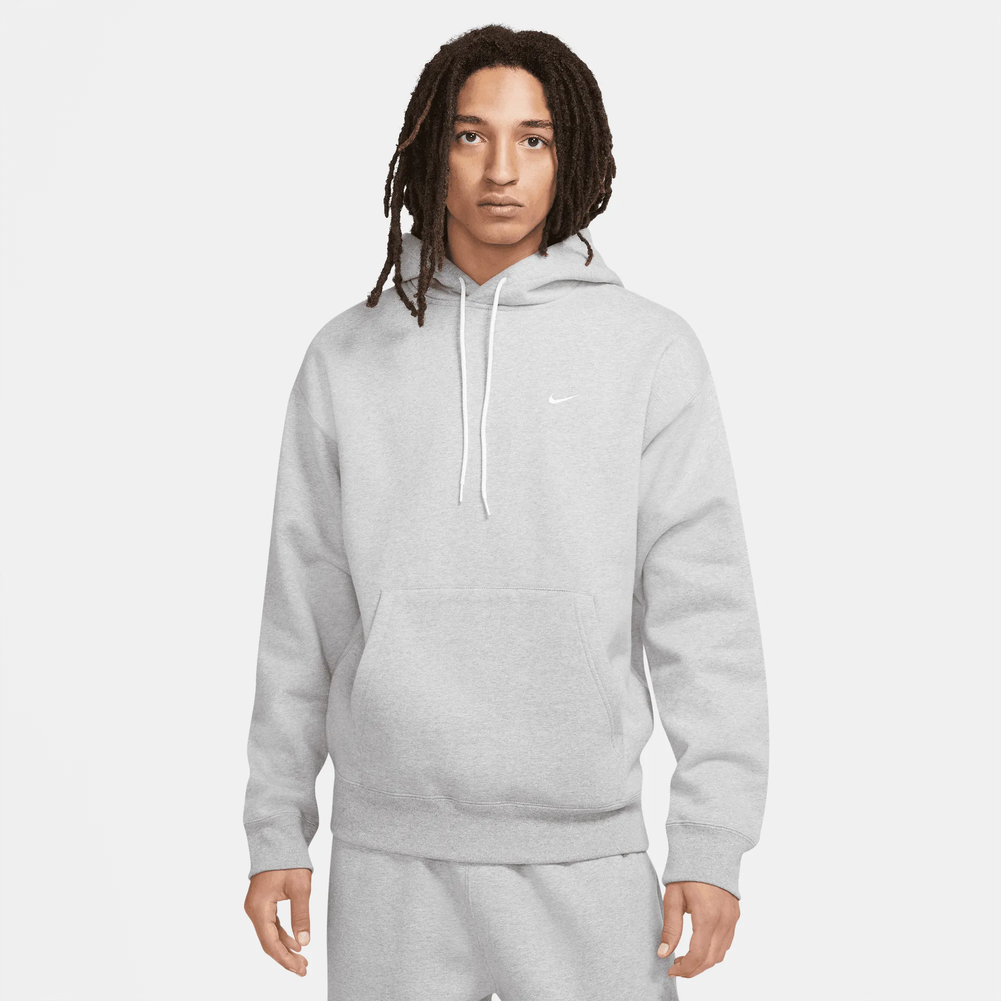 Nike Solo Swoosh Grey Hoodie