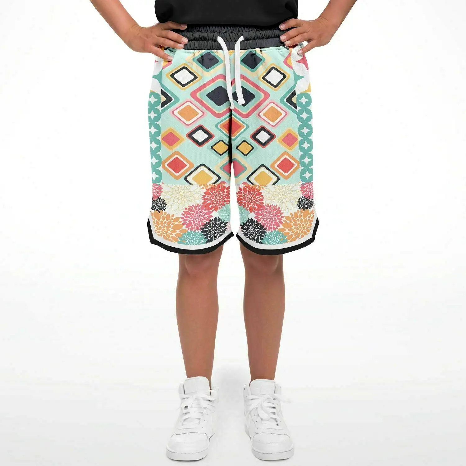 Old Miami Yellow Patchwork Basketball Shorts