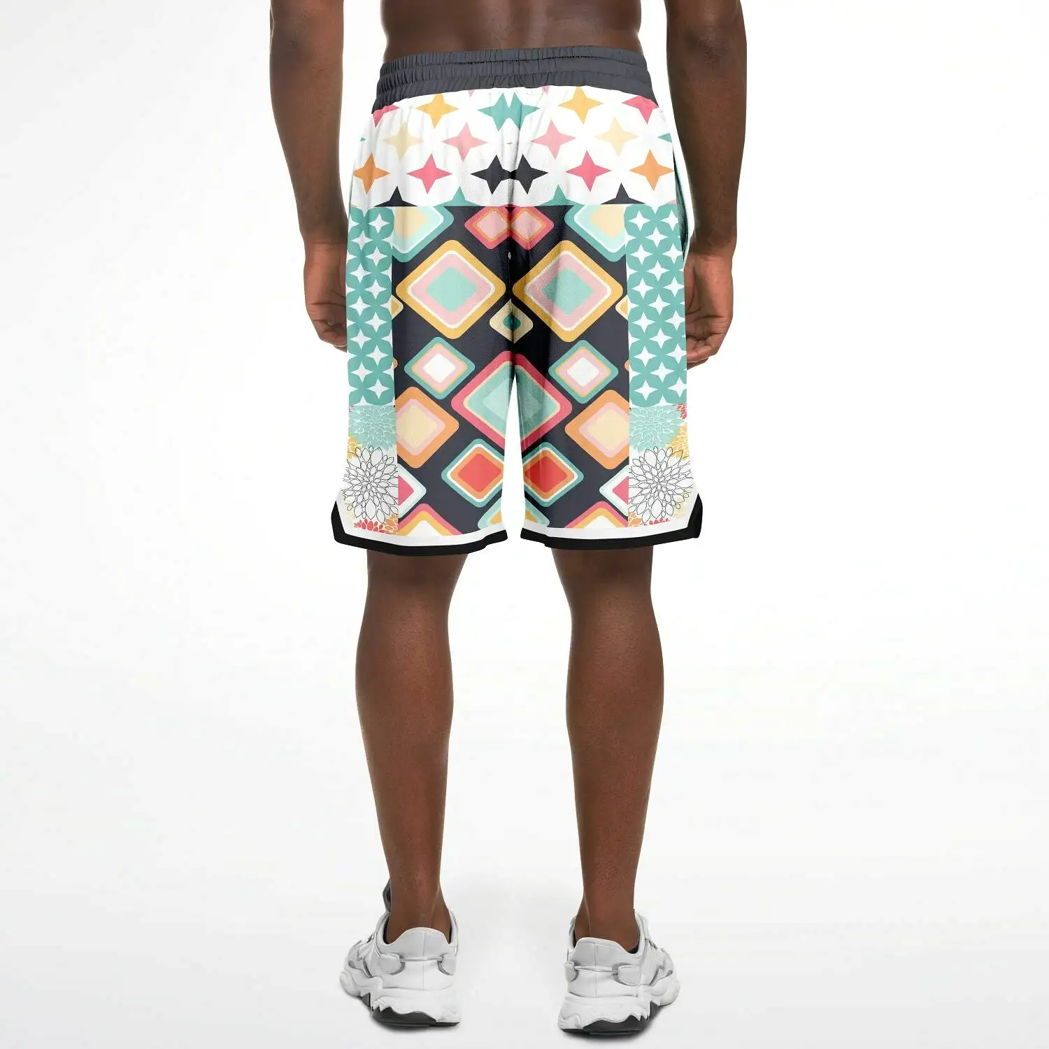 Old Miami Yellow Patchwork Basketball Shorts