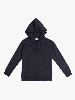 Organic Cotton Double Hooded Zip Up Navy Blue