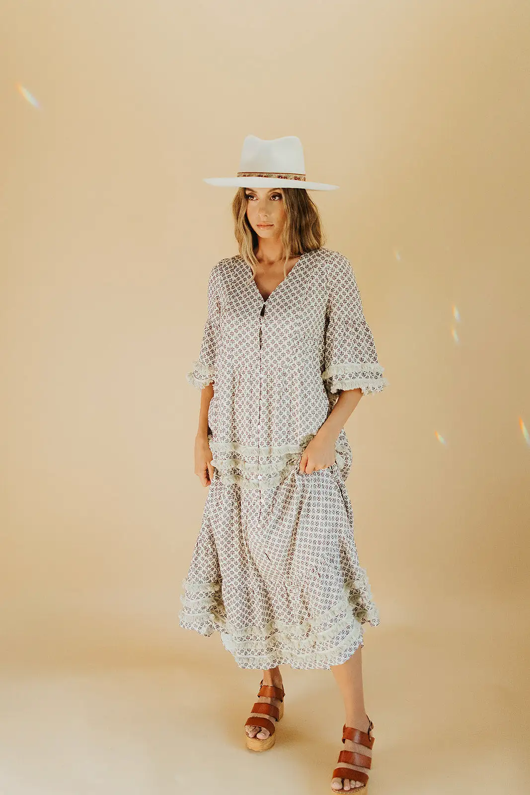 Piper & Scoot: The Soho Fringe Maxi Dress in Cream