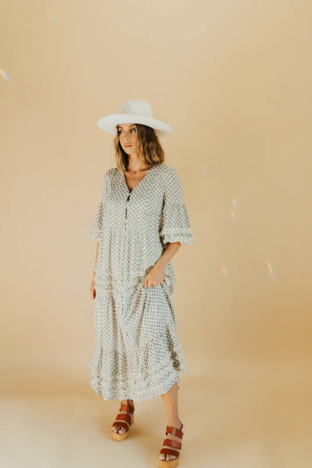 Piper & Scoot: The Soho Fringe Maxi Dress in Cream