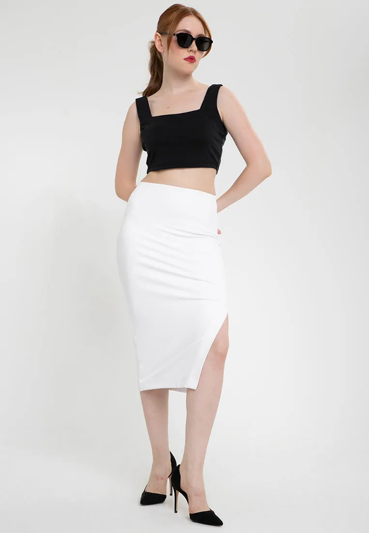 REMI Super Highwaisted Slit Skirt