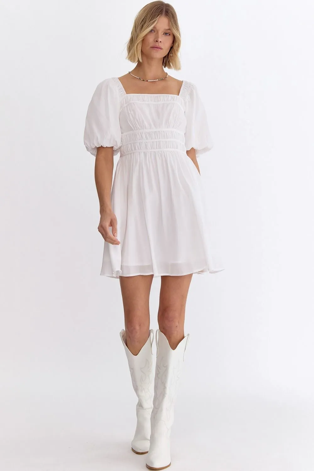 Set You Free Dress Off White