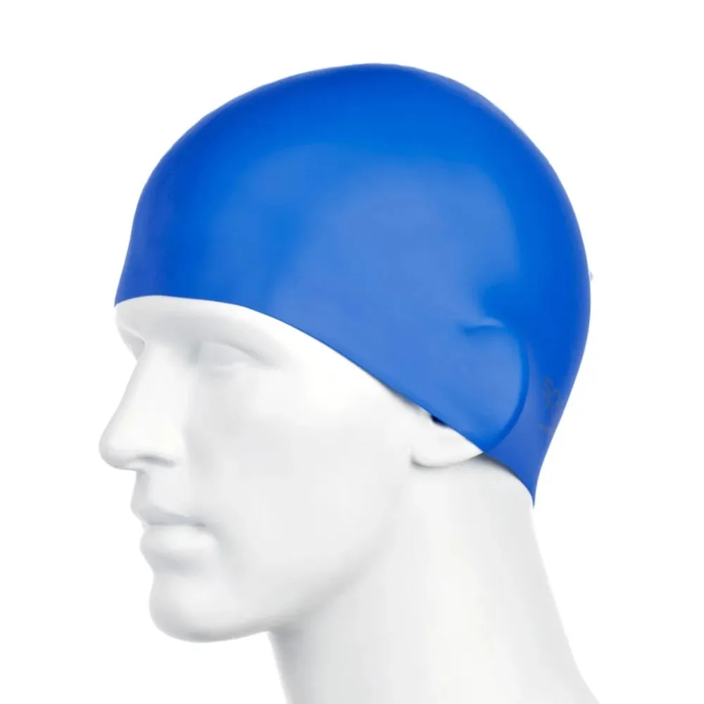 Speedo Moulded Silicon Swimming Cap (Blue)