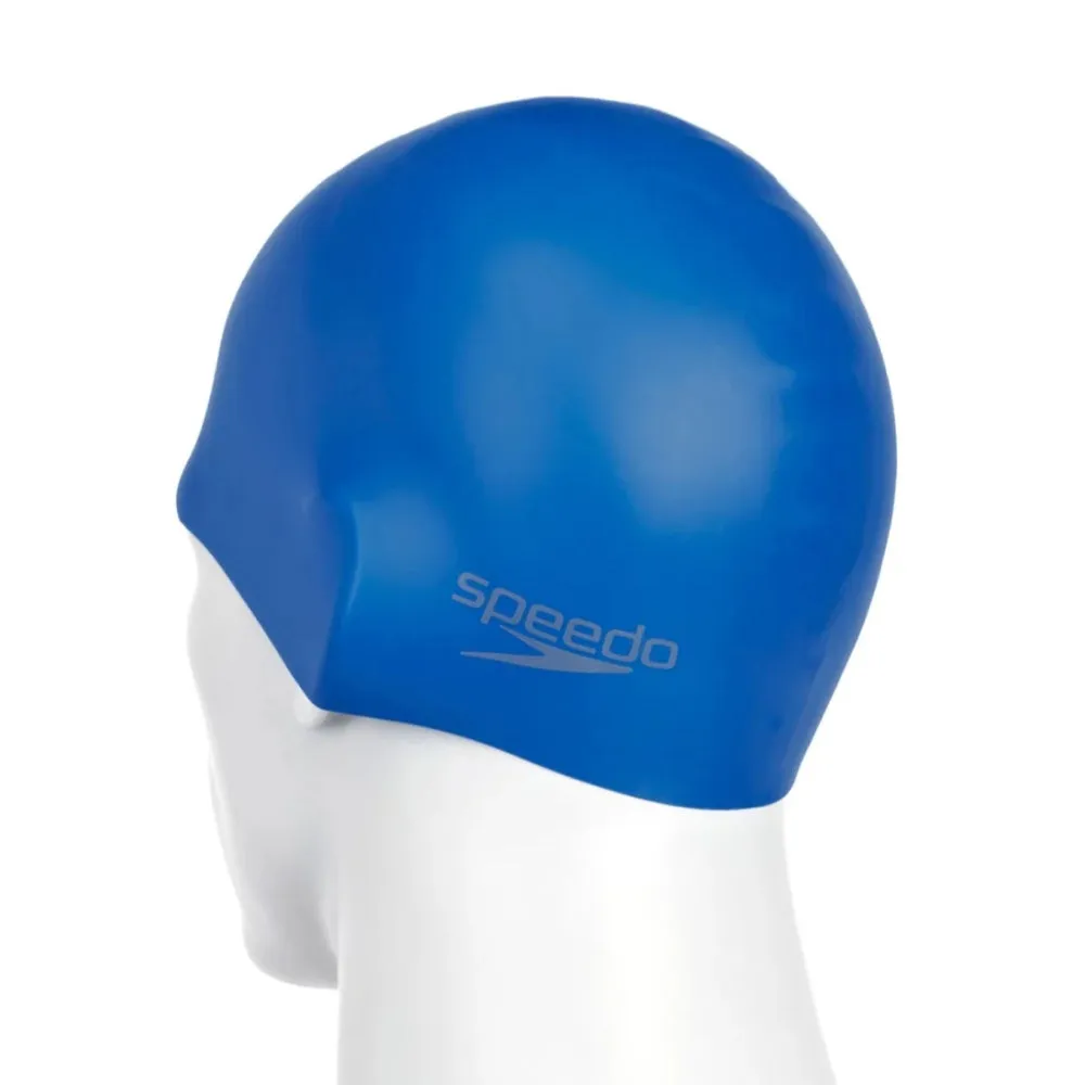 Speedo Moulded Silicon Swimming Cap (Blue)