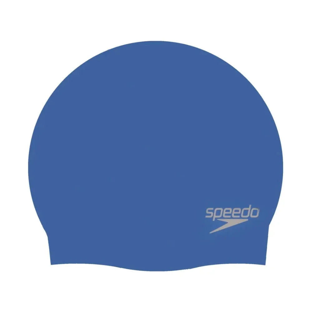 Speedo Moulded Silicon Swimming Cap (Blue)