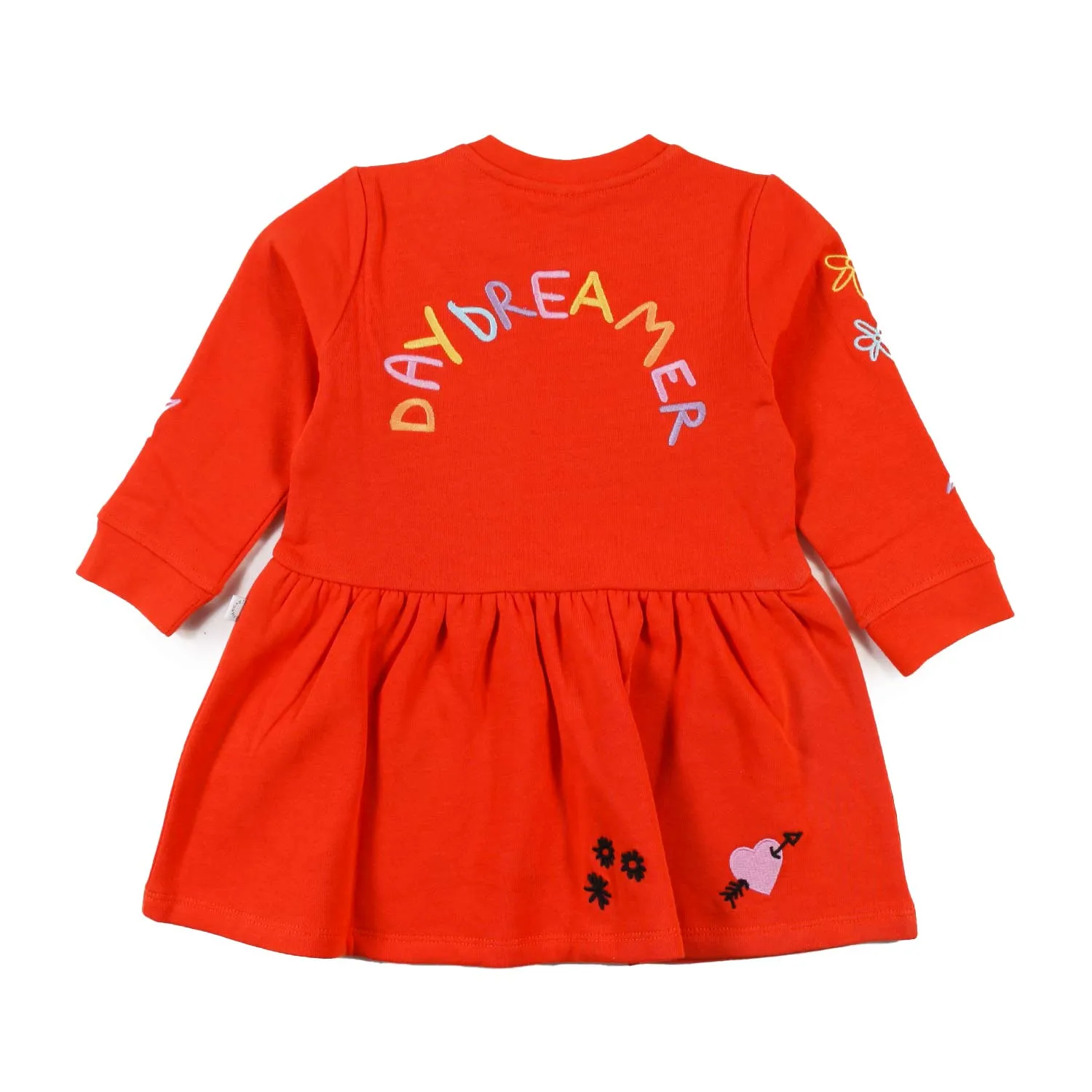 Stella Mccartney Orange And Multicolor Stella Sweatshirt Mini Dress