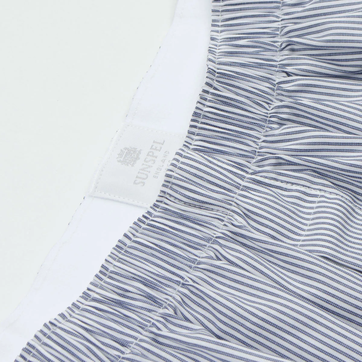 Sunspel - Classic Boxer Shorts - Navy / White Stripes