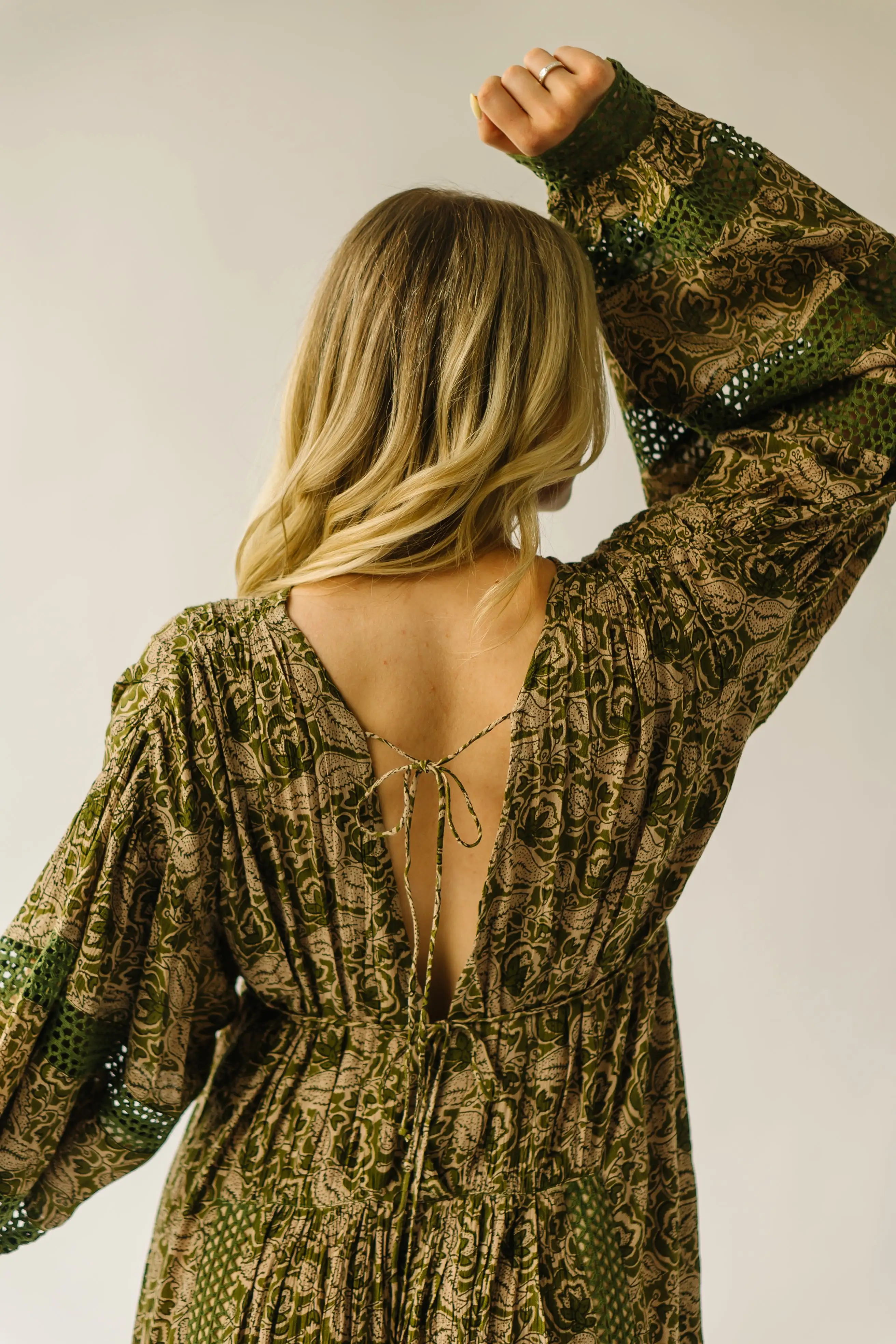 The Pharaoh Patterned Maxi Dress in Green