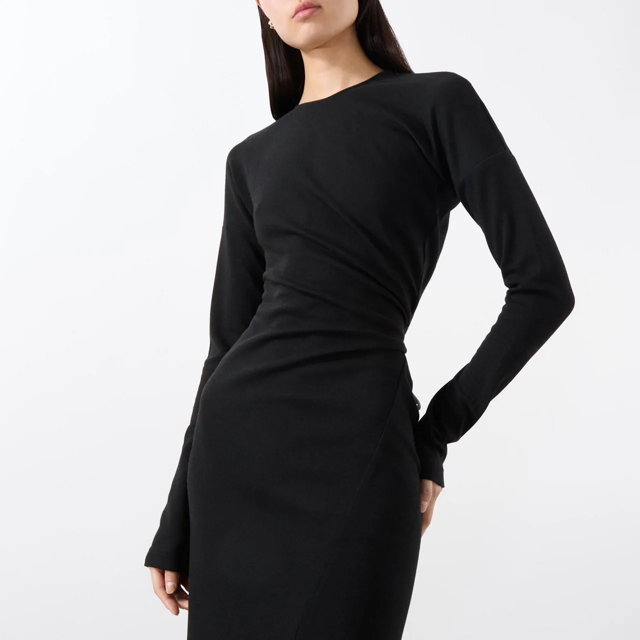 TOTEME Twist Jersey Dress - Black