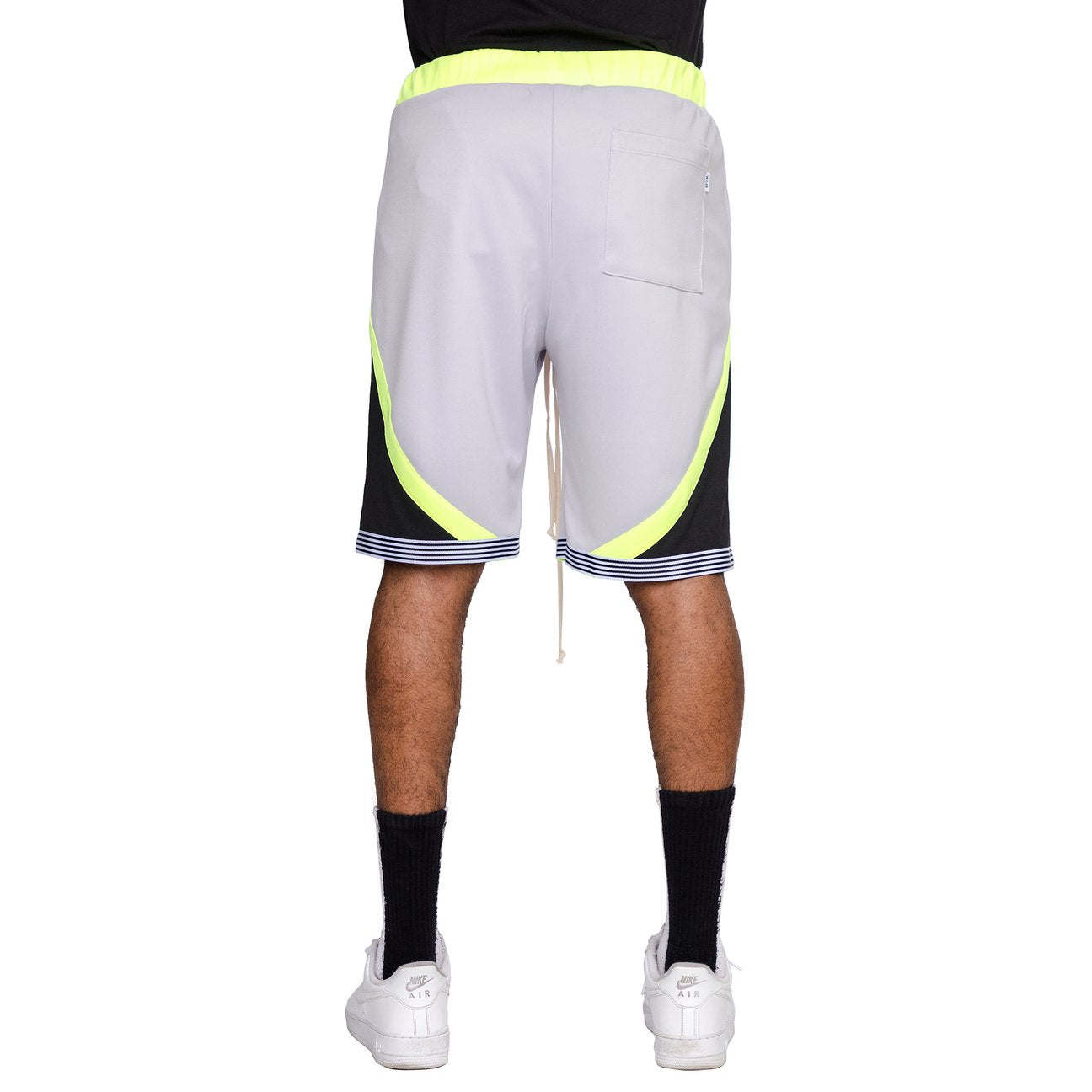 Tri-Color Shorts Silver/Green/Black