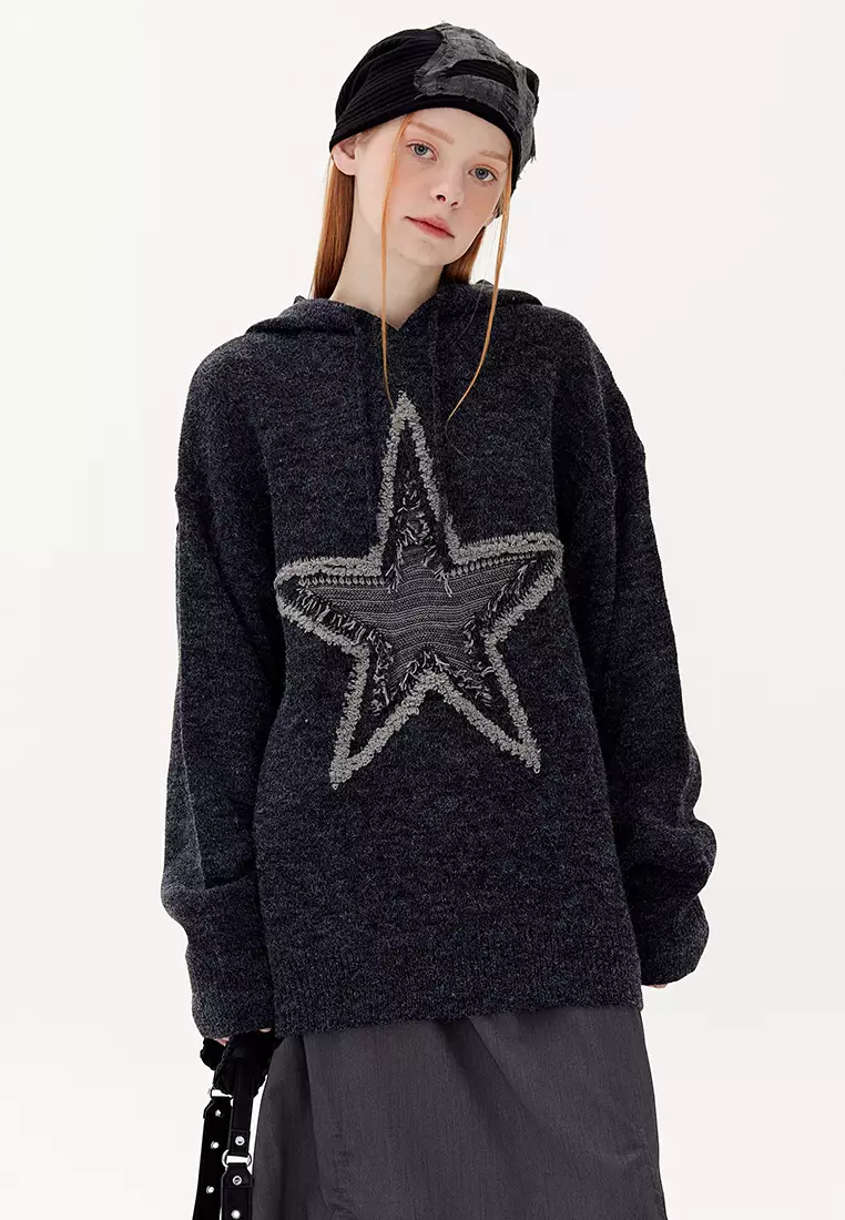 Twenty Eight Shoes Star Embroidery Casual Hoodies HH2946