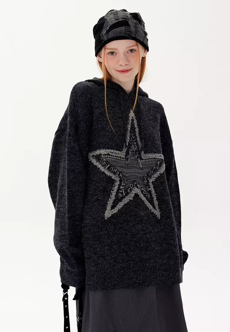 Twenty Eight Shoes Star Embroidery Casual Hoodies HH2946