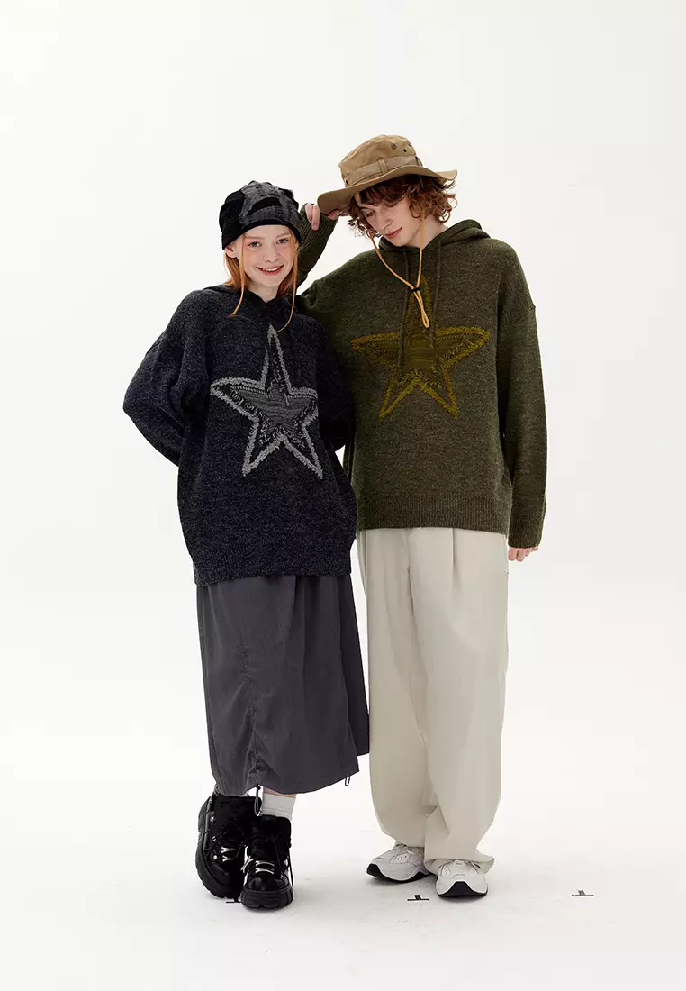 Twenty Eight Shoes Star Embroidery Casual Hoodies HH2946