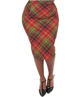 Unique Vintage Plus Size 1950s High Waist Tracy Wiggle Skirt