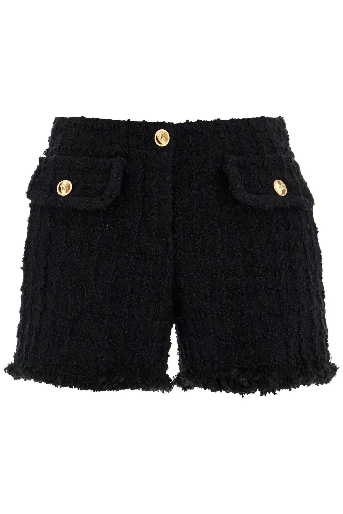 Versace heritage Tweed Mini Shorts   Black