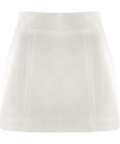 Vestiaire D'un Oiseau Libre Women's White Cashmere Mini Skirt