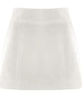 Vestiaire D'un Oiseau Libre Women's White Cashmere Mini Skirt