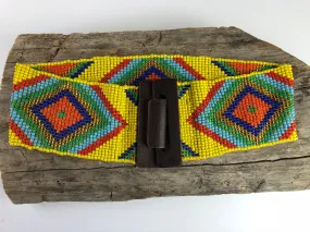 Yellow Handmade Beaded Belt