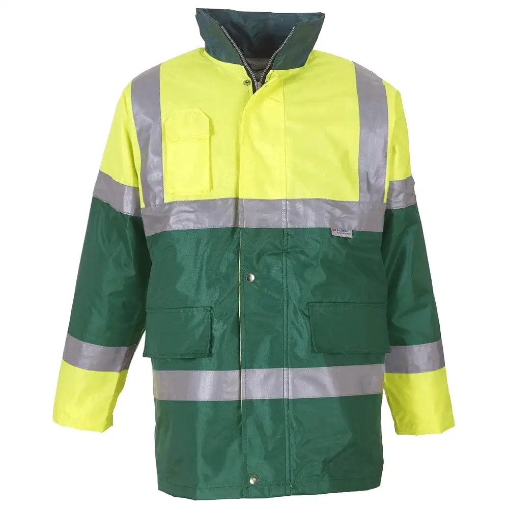 Yoko Hi-Vis Contrast Jacket Yellow and Green-Large