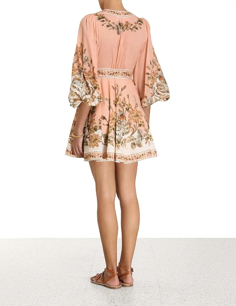 ZIMMERMANN Chintz Wrap Mini Dress