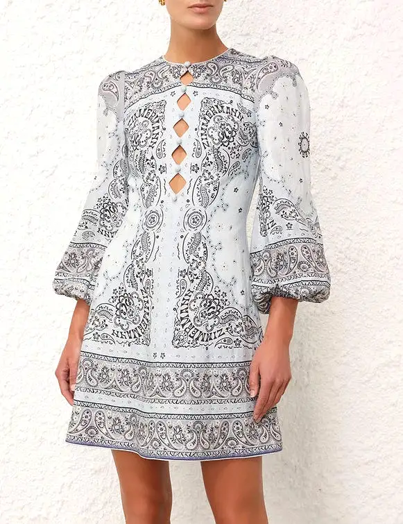 ZIMMERMANN Matchmaker Keyhole Mini Dress