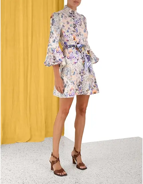 ZIMMERMANN Tama Belted Mini Dress